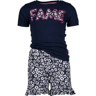 👉 Pyjama katoen s ondermode vrouwen blauw Vingino wild flower heart 8719901925108 8719901925092