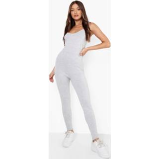 Basic Jumpsuit Met Hemdje, Grey Marl