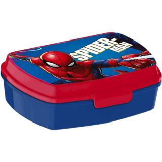 👉 Brood trommel kunststof kinderen Spider-Man junior blauw mannen rood Marvel broodtrommel Spider Man 8 x 20 blauw/rood 8435507855242