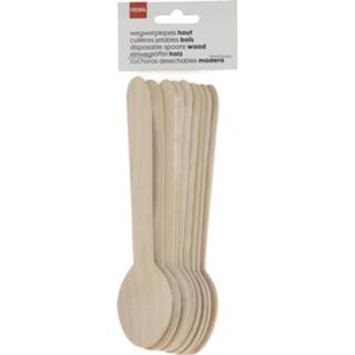 Hout HEMA Wegwerplepels 10 Stuks 8720354028056