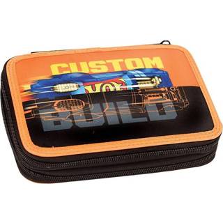 👉 Etui textiel polyester rits jongens oranje kinderen geen personage Hot Wheels gevulde 18 cm 27 delig 5204549136946