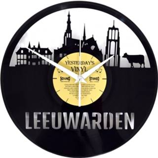 👉 Klok vinyl Leeuwarden - Gemaakt Van Een Gerecyclede Plaat 6013935687691