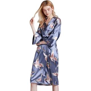 👉 Blauw Satijnen kimono vogels 8720254046860