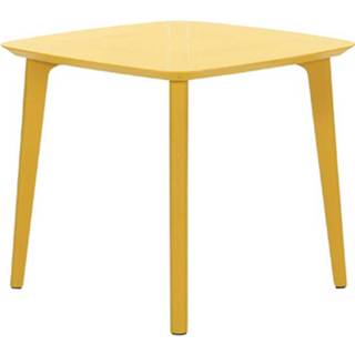 👉 Terrastafel okergeel kunststof Garden Impressions Mateo Tuintafel 85x85xh75 - 8713002309577
