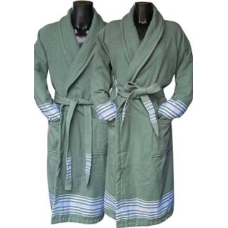 👉 Badjas groene katoen groen hamam - saunabadjas-l/xl 6013715482430
