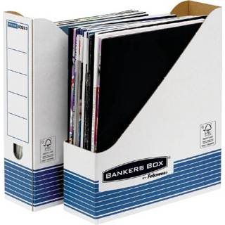 Tijdschriftcassette wit blauw bankers box system a4 43859520985