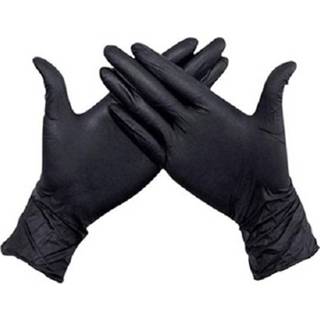 👉 Wegwerphandschoen zwart XL Nitril wegwerphandschoenen poedervrij maat doos 100 stuks 6017401087060