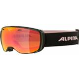 👉 Skibril zwart rood oranje uniseks Alpina - Estetica Quattroflex Lite Mirror S2 zwart/rood/oranje 4003692305336