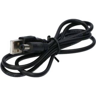 Voedingskabel zwart USB-DC kabel CE USB-A 2m - 8720364408404