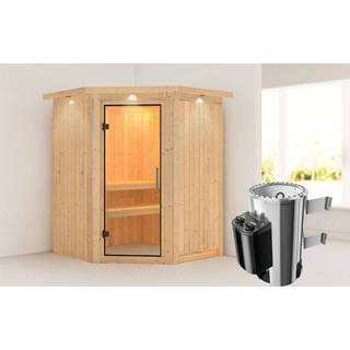 👉 Kachel Karibu | Sauna Nanja Bronzeglas 3,6 kW Geïntegreerde Bediening 4010090597881