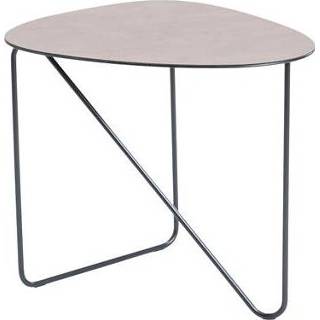 👉 Salontafel grijs leder m LIND DNA Curve - Warm Grey 5711905524557
