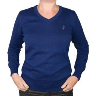 👉 Trui XXL truien vrouwen blauw Q1905 v-neck maywood skydiver 8718383102762