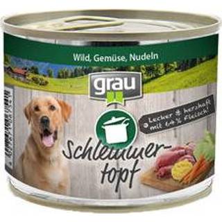 👉 Adult hondenvoer blik Grau - Wild, Groenten en Noedels 24 x 200 g 4027671067558