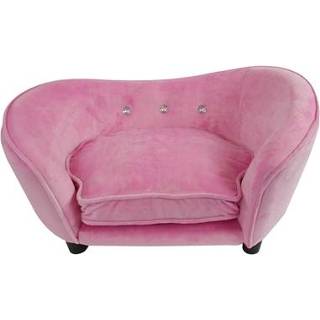 👉 Hondenmand roze pluche Enchanted / sofa ultra snuggle licht 68X41X38 CM