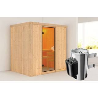 👉 Kachel Karibu | Sauna Fanja Bronzeglas 3,6 kW Geïntegreerde Bediening 4010090597911