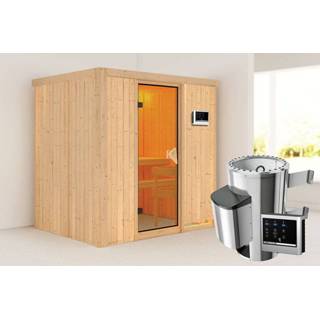 👉 Kachel Karibu | Sauna Fanja Bronzeglas 3,6 kW Externe Bediening 4010090597928