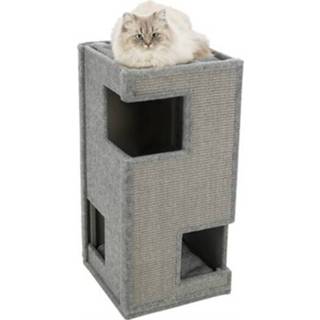 👉 Krabpaal grijs tin Trixie cat tower gabriel 38X38X78 CM 4011905449883