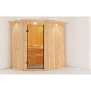 👉 Karibu | Sauna Saja met Dakkraag Bronzeglas 4010090531113