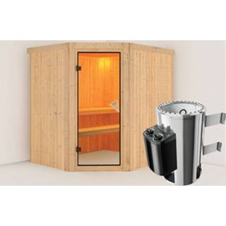 👉 Kachel Karibu | Sauna Lilja Bronzeglas 3,6 kW Geïntegreerde Bediening 4010090598000