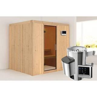 👉 Kachel Karibu | Sauna Daria Antracietglas 3,6 kW Externe Bediening 4010090859354