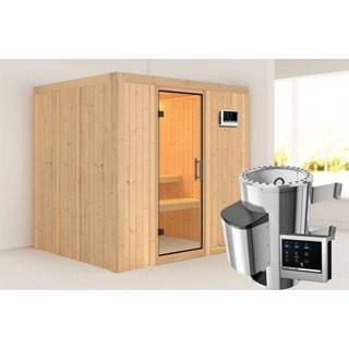 👉 Kachel Karibu | Sauna Daria Helderglas 3,6 kW Externe Bediening 4010090859439