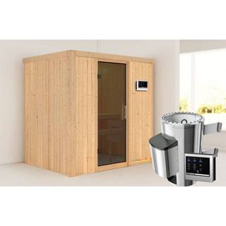 👉 Kachel Karibu | Sauna Fanja Helderglas 3,6 kW Geïntegreerde Bediening 4010090858845