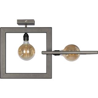 👉 Plafondlamp staal behandeld vierkant dustrieel binnen Ztahl design Longa 2L - 8720195230106