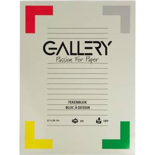 👉 Gallery tekenblok ft 27 x 36 cm, extra zwaar houtvrij papier, 190 g/m², blok van 20 vel