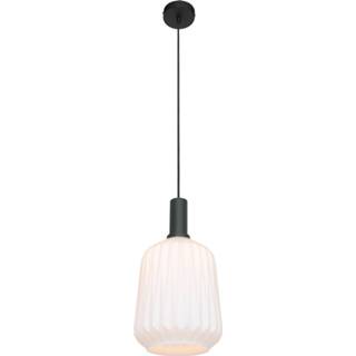 👉 Hanglamp wit zwart metaal modern binnen Steinhauer - Verre Nervuré 8712746135541