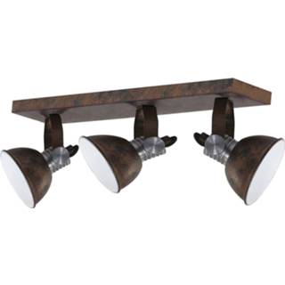 👉 Opbouwspot roestbruin metaal roestkleur Steinhauer - Brooklyn 3 lichts 8712746127898