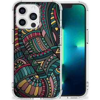 👉 Silicone Apple iPhone 13 Pro Doorzichtige Hoesje Aztec 8720632758163