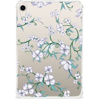 👉 Siliconen hoesje wit Apple iPad mini 6 (2021) Uniek Blossom White 8720632363015