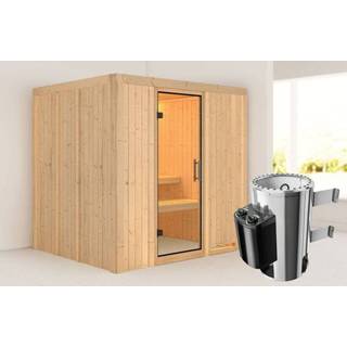 👉 Kachel Karibu | Sauna Daria Helderglas 3,6 kW Geïntegreerde Bediening 4010090859422