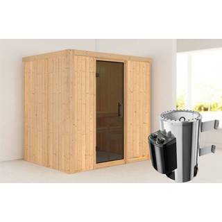 👉 Kachel Karibu | Sauna Fanja Antracietglas 3,6 kW Geïntegreerde Bediening 4010090858753