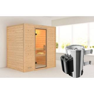 👉 Kachel Karibu | Sauna Ronja Helderglas 3,6 kW Geïntegreerde Bediening 4010090860862