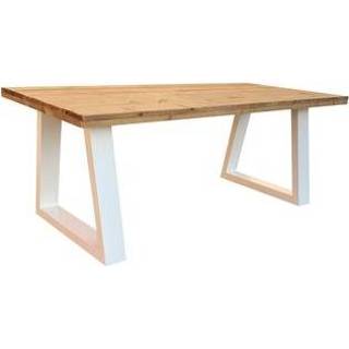 👉 Eettafel wit male Wood4you Vancouver Roasted wood 200x78x90cm 9110025709640