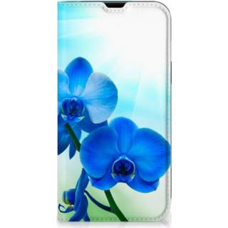 👉 IPhone 13 Smart Cover Orchidee Blauw - Cadeau voor je Moeder