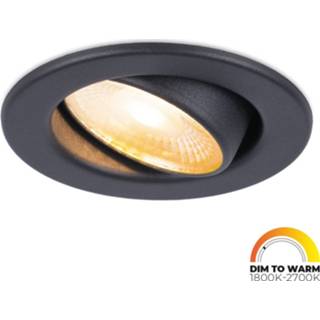 👉 Inbouwspot zwart aluminium a+ CE extra warm wit Malta LED IP44 5W 1800-2700K dim to dimbaar 5 jaar garantie 8720365420405