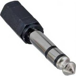 👉 Tussenstuk zwart m InLine 99305 voor kabels 6.3mm 3.5mm F 4043718045907