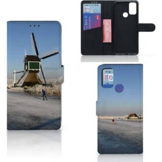 👉 Flipcover Alcatel 1S (2021) Flip Cover Schaatsers 8720632665850