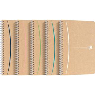 👉 Karton Oxford Touareg spiraalblok karton, 180 bladzijden, ft A5, geruit 5 mm, geassorteerde kleuren 3020120163260