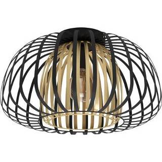 👉 Plafondlamp zwart goud male Eglo Encinitos zwart/goud E27 9002759996642