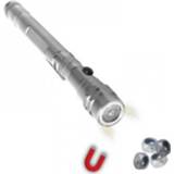 👉 Zaklamp zilver Flexi Torch Uitschuifbare telescopische Magnetische LED (Silver)