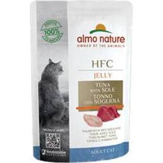 👉 Kattenvoer jelly Almo Nature HFC - Maaltijdzakje Tonijn en Tong 24 x 55