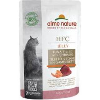👉 Kattenvoer jelly Almo Nature HFC - Tonijnfilet en Garnalen 24 x 55 gr