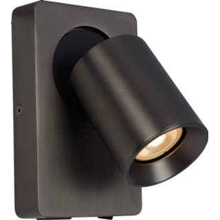 👉 Wands potje Zwart Staal male Lucide wandspot Nigel LED GU10 5W 5411212092960