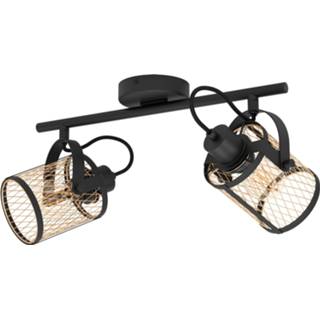 👉 Zwart messing male Eglo hangspot Dellow zwart/messing 2xE27 9002759435325