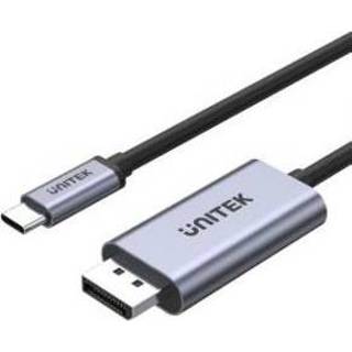 👉 Tussenstuk zwart grijs UNITEK V1409A voor kabels USB-C DisplayPort Zwart, 4894160046277