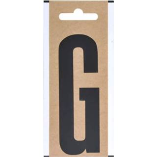 👉 Lettersticker zwart Letter Sticker G 10 Cm 8719538230989