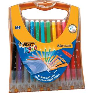 👉 Viltstift kinderen Bic Kids viltstiften Kid Couleur Rainbow Case met 12 in geassorteerde kleuren 3086123415423